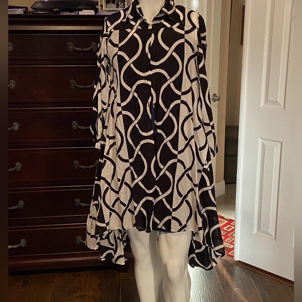 Long short Midi Shirt dress  size S NWT